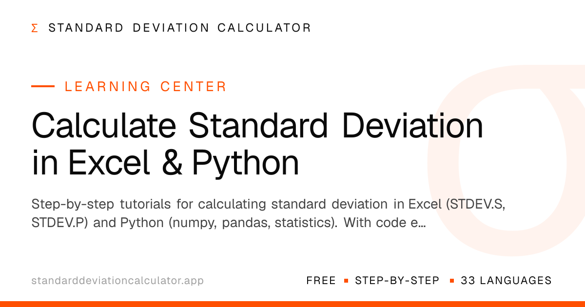 Calcular la desviación estándar en Excel y Python | Standard Deviation ...