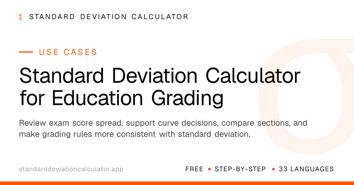 Standard Deviation Calculator for Education Grading | Standard ...