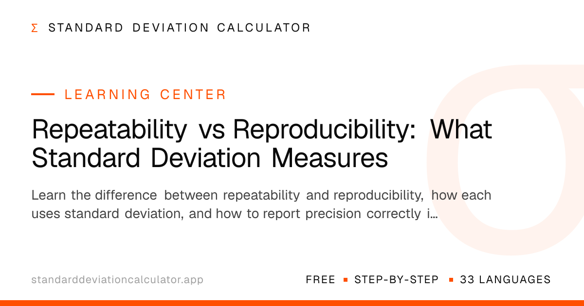 Repeatability vs Reproducibility: What Standard Deviation Measures ...